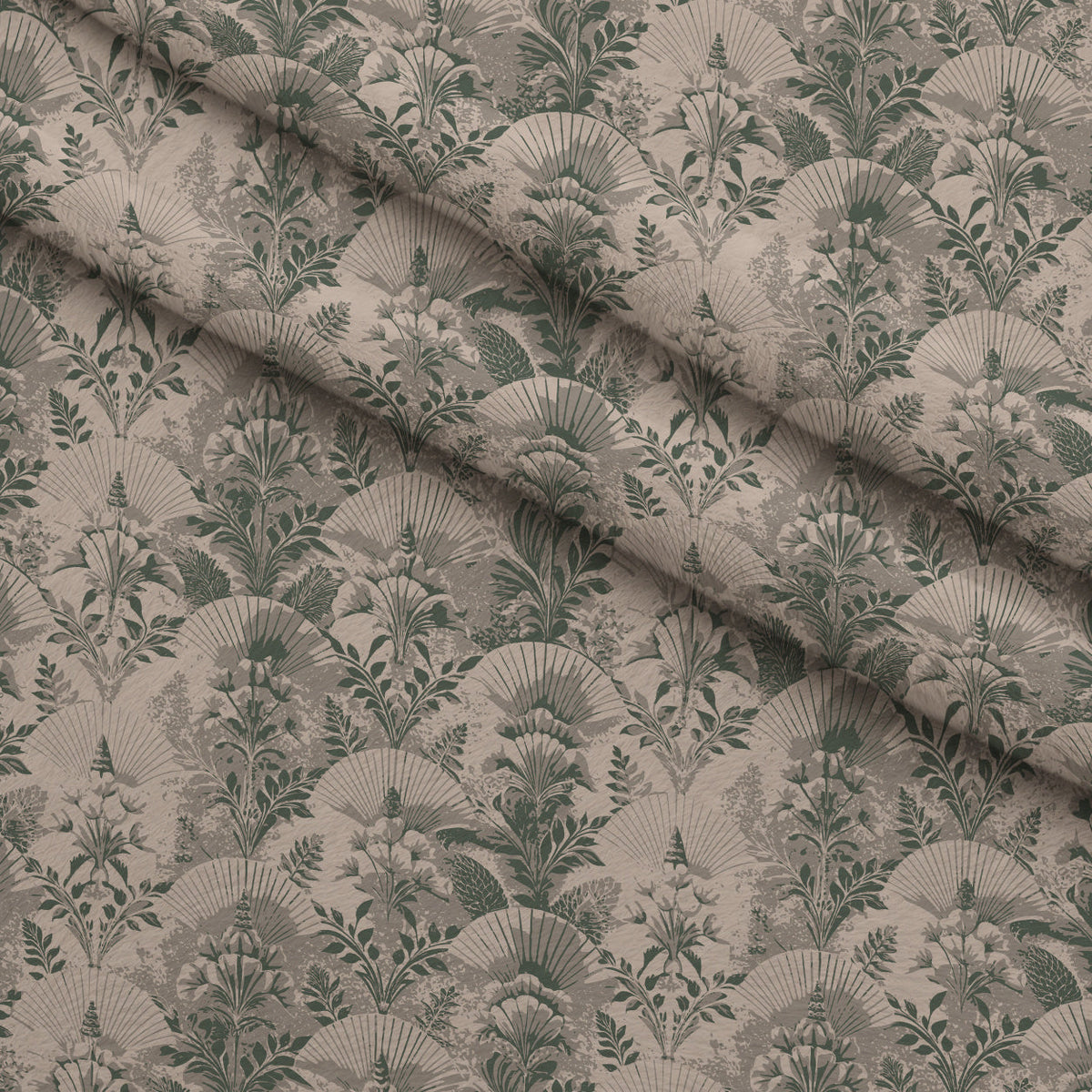 Gilded Jade Blooms Pattern 75 Minky Fabric