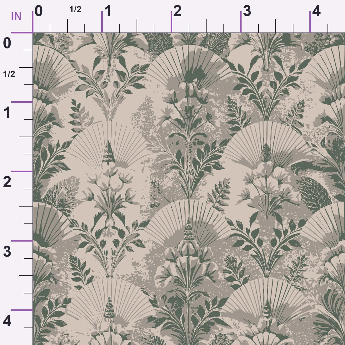 Gilded Jade Blooms Pattern 75 Minky Fabric