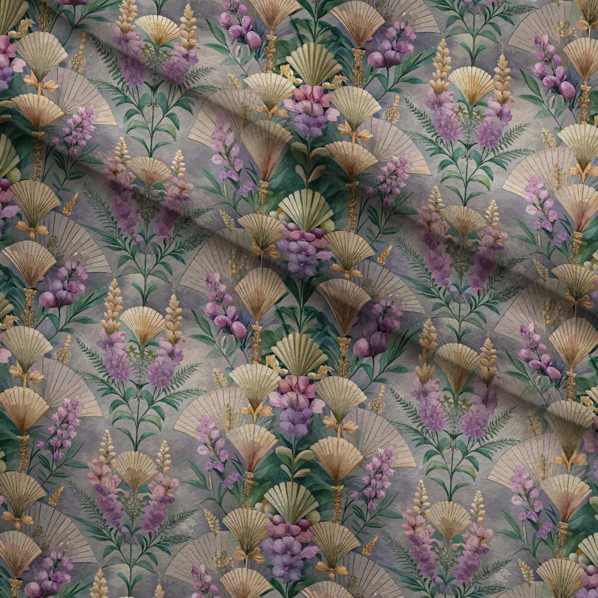 Gilded Jade Blooms Pattern 76 Minky Fabric