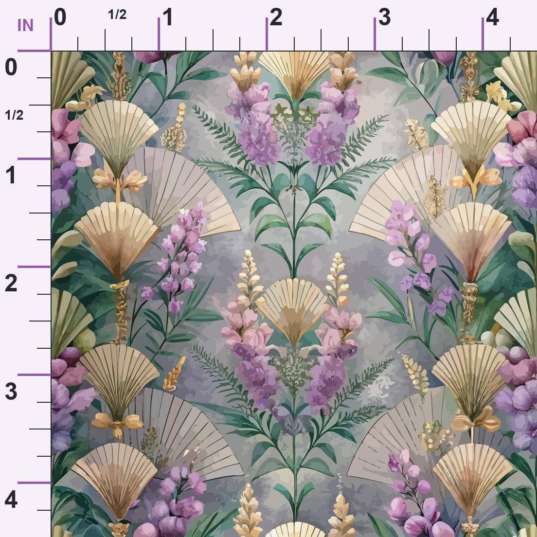 Gilded Jade Blooms Pattern 76 Minky Fabric