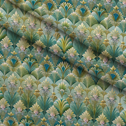Gilded Jade Blooms Pattern 85 Minky Fabric