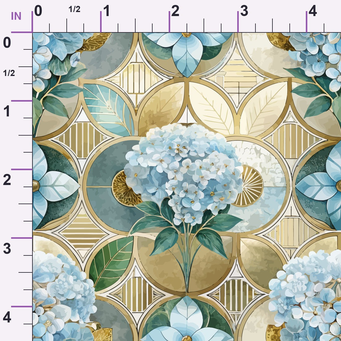 Gilded Jade Blooms Pattern 87 Minky Fabric