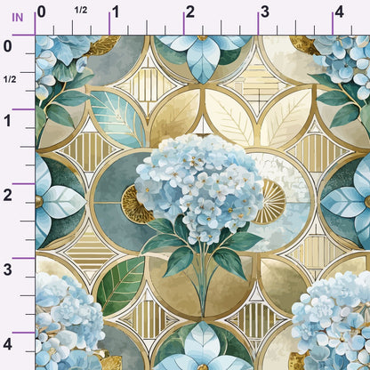 Gilded Jade Blooms Pattern 87 Minky Fabric