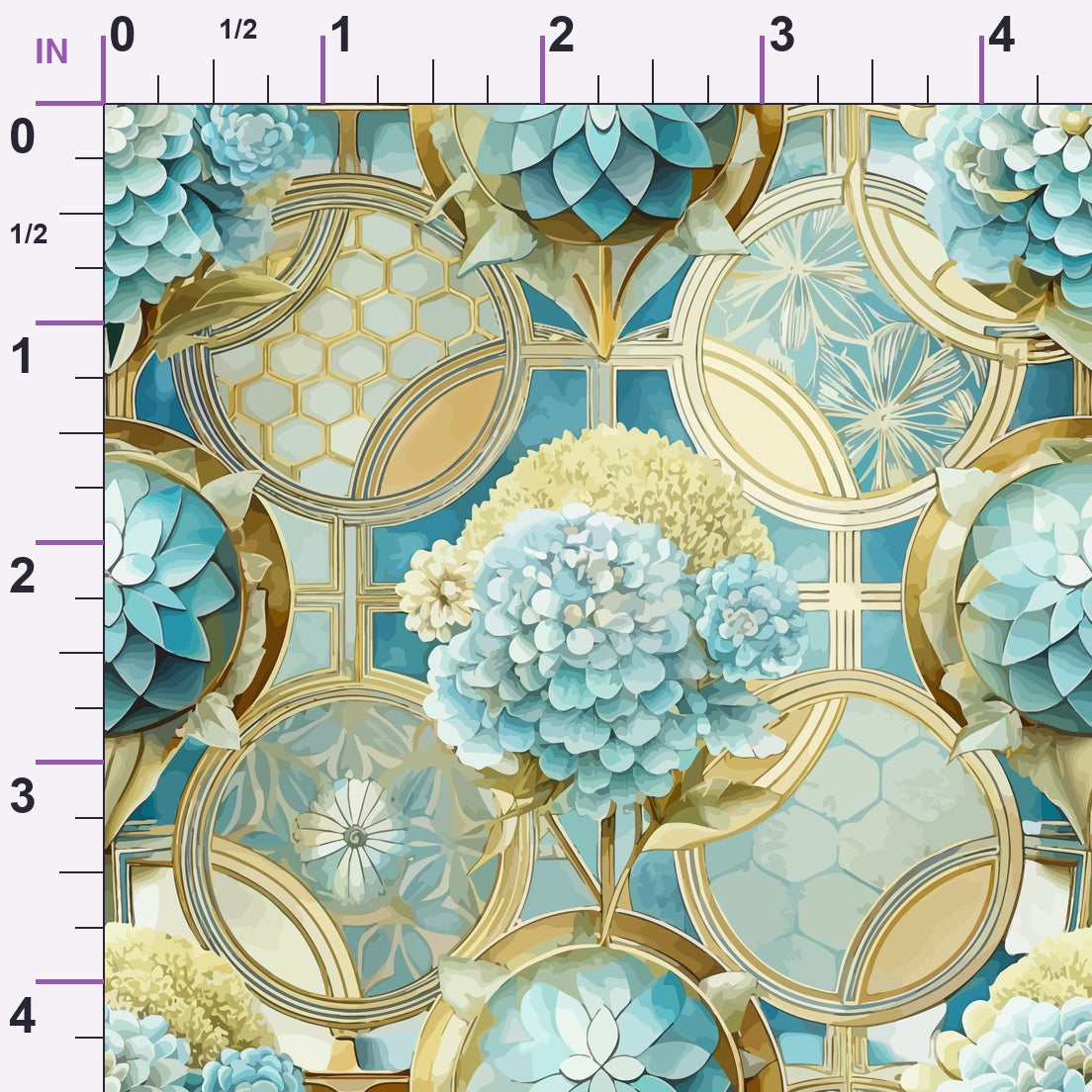 Gilded Jade Blooms Pattern 88 Minky Fabric