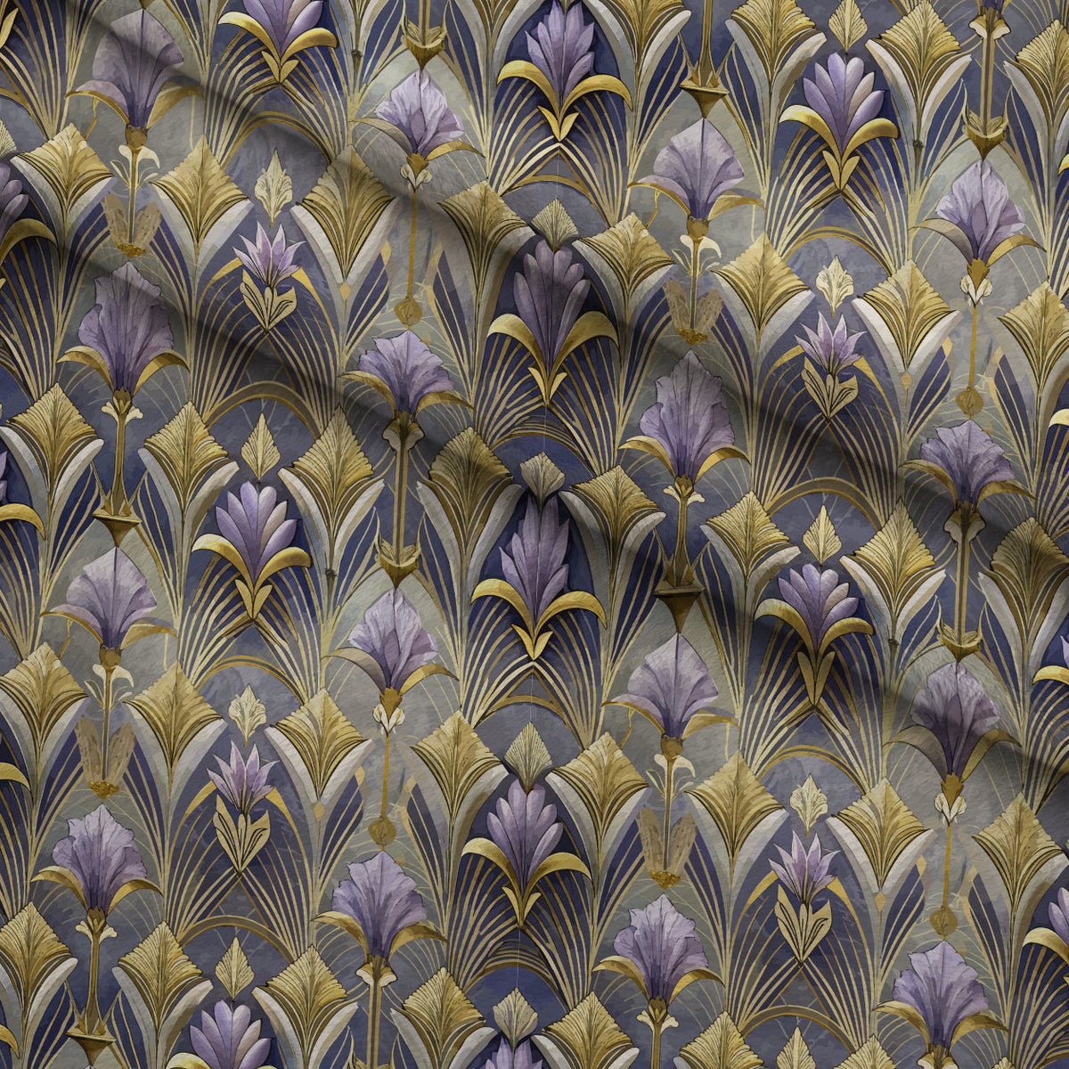 Gilded Jade Blooms Pattern 89 Minky Fabric