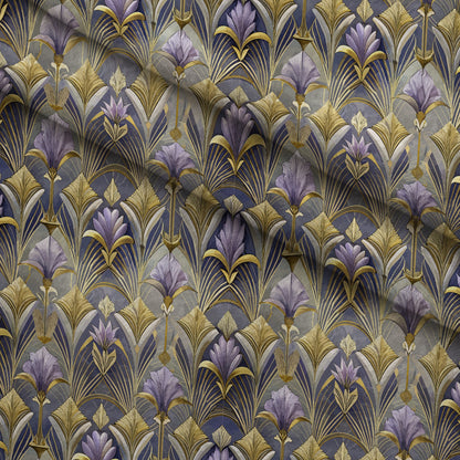 Gilded Jade Blooms Pattern 89 Minky Fabric