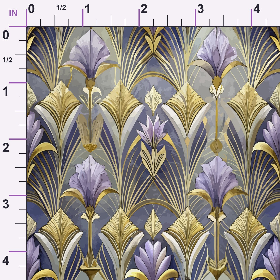 Gilded Jade Blooms Pattern 89 Minky Fabric