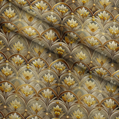 Gilded Jade Blooms Pattern 9 Minky Fabric