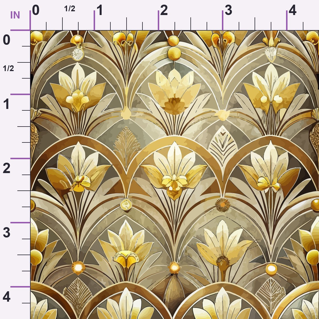 Gilded Jade Blooms Pattern 9 Minky Fabric