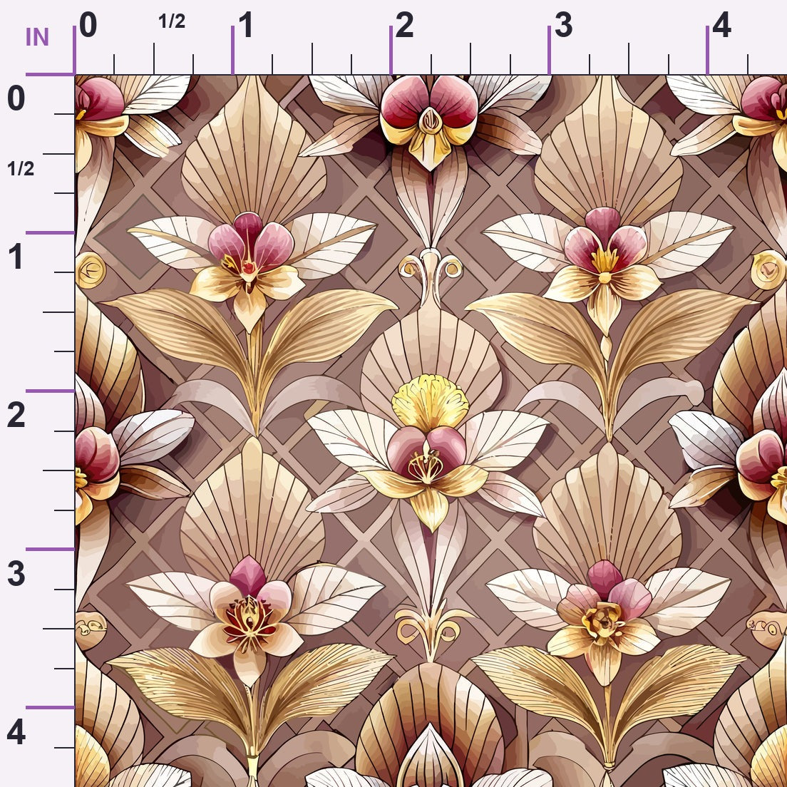 Gilded Jade Blooms Pattern 92 Minky Fabric