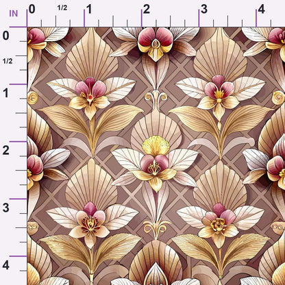 Gilded Jade Blooms Pattern 92 Minky Fabric
