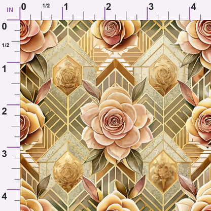 Gilded Jade Blooms Pattern 93 Minky Fabric