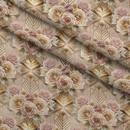 Gilded Jade Blooms Pattern 94 Minky Fabric
