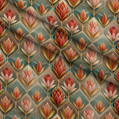 Gilded Jade Blooms Pattern 95 Minky Fabric