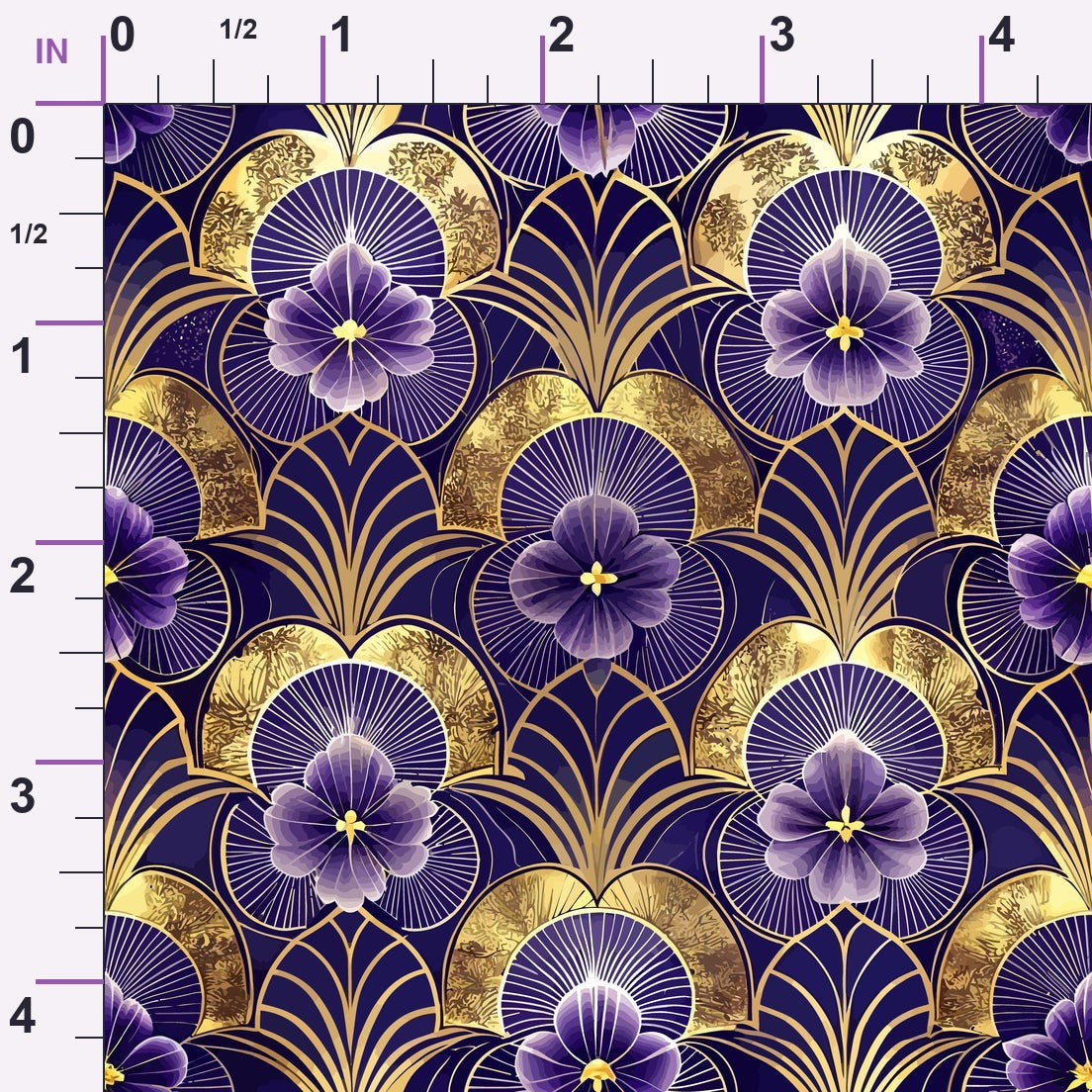 Gilded Jade Blooms Pattern 97 Minky Fabric