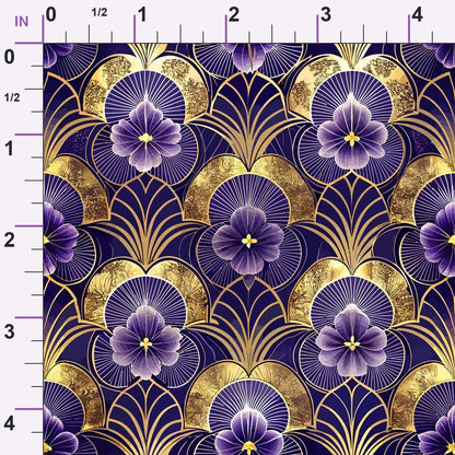 Gilded Jade Blooms Pattern 97 Minky Fabric