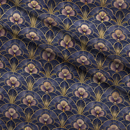 Gilded Jade Blooms Pattern 98 Minky Fabric