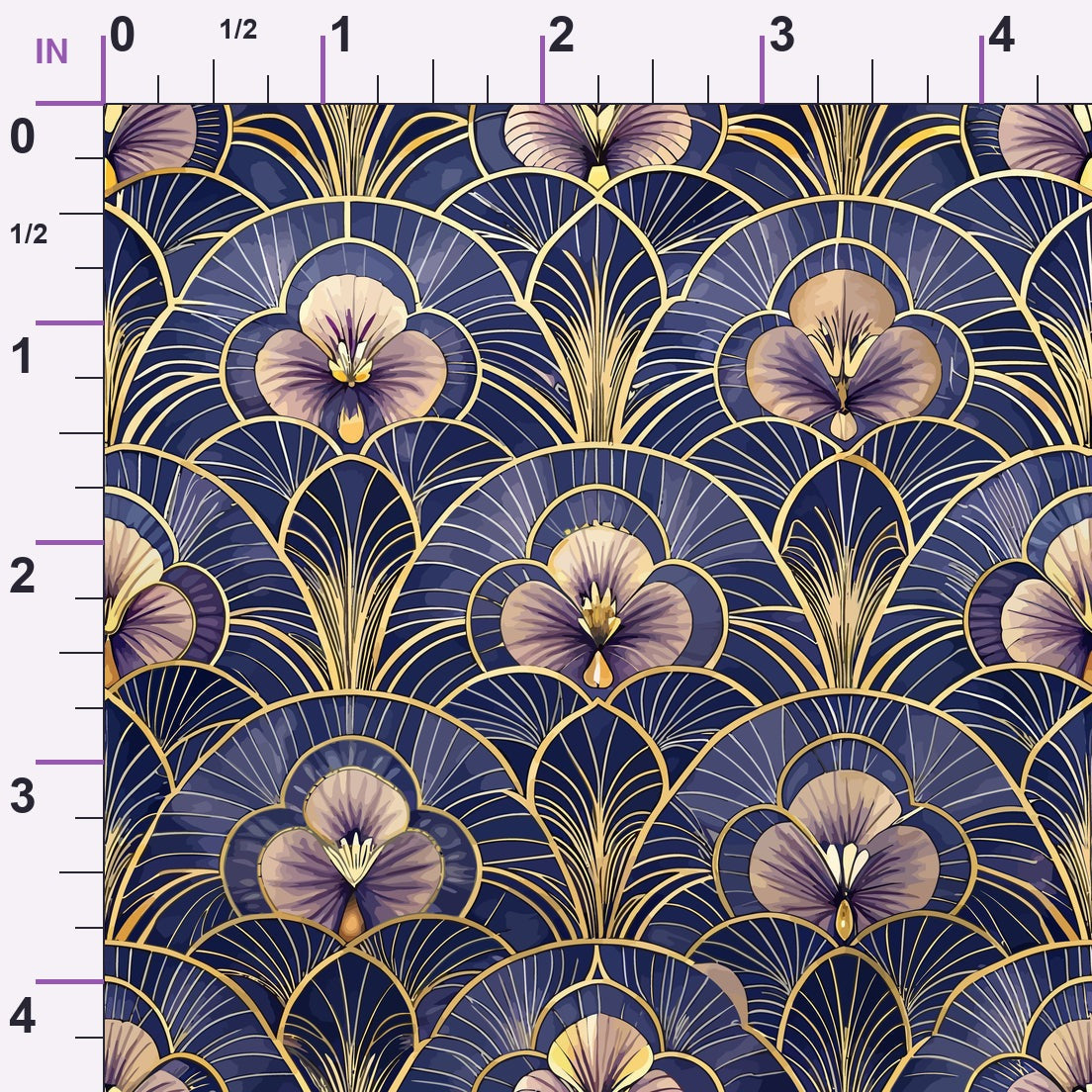 Gilded Jade Blooms Pattern 98 Minky Fabric
