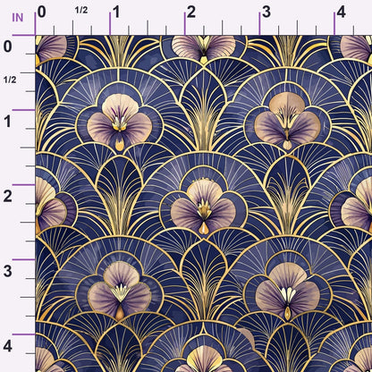 Gilded Jade Blooms Pattern 98 Minky Fabric
