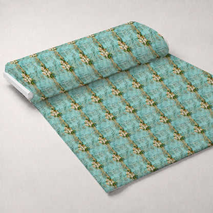 Gilded Lace Script Pattern 1 Minky Fabric