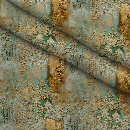 Gilded Lace Script Pattern 14 Minky Fabric