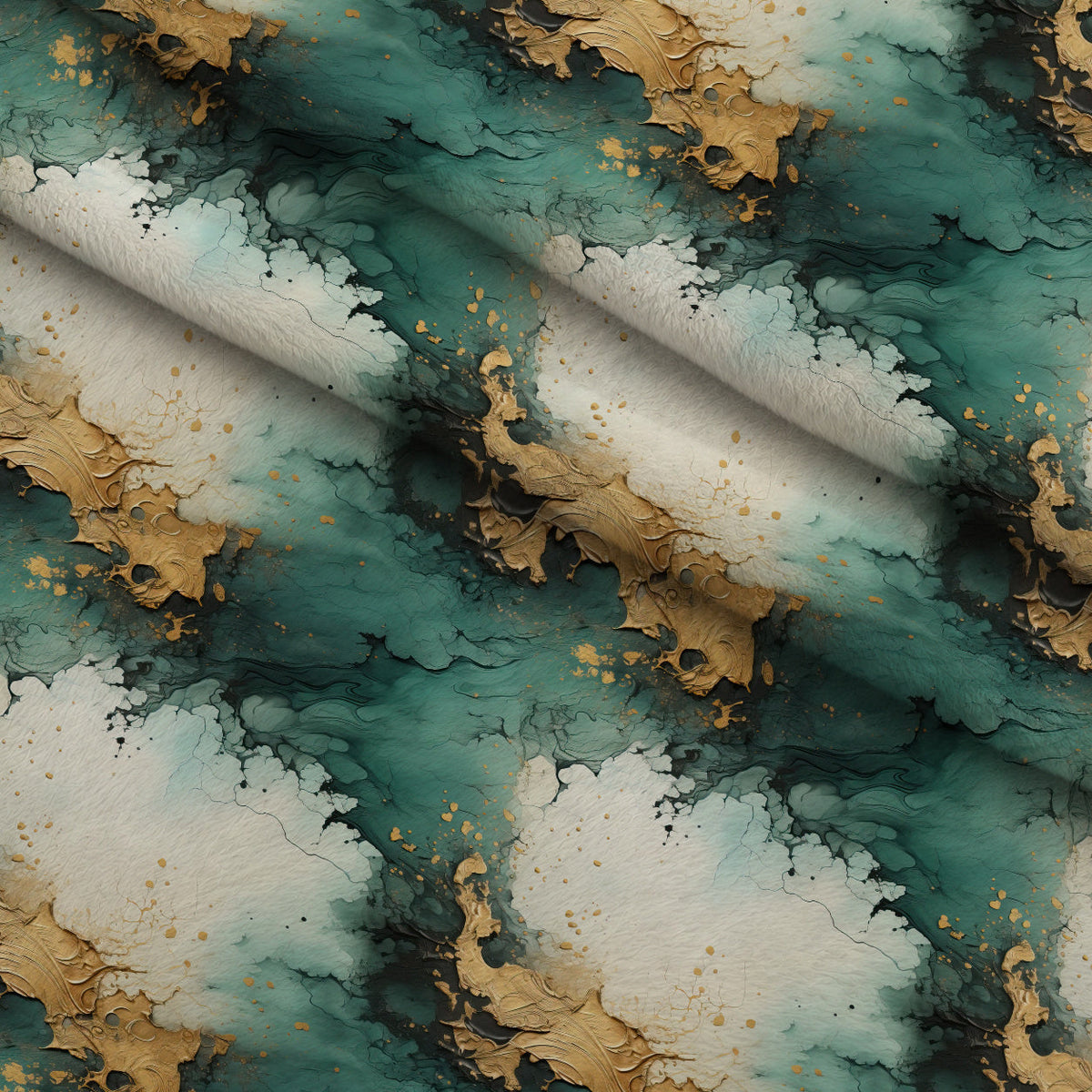 Gilded Lagoon Pattern 1 Minky Fabric