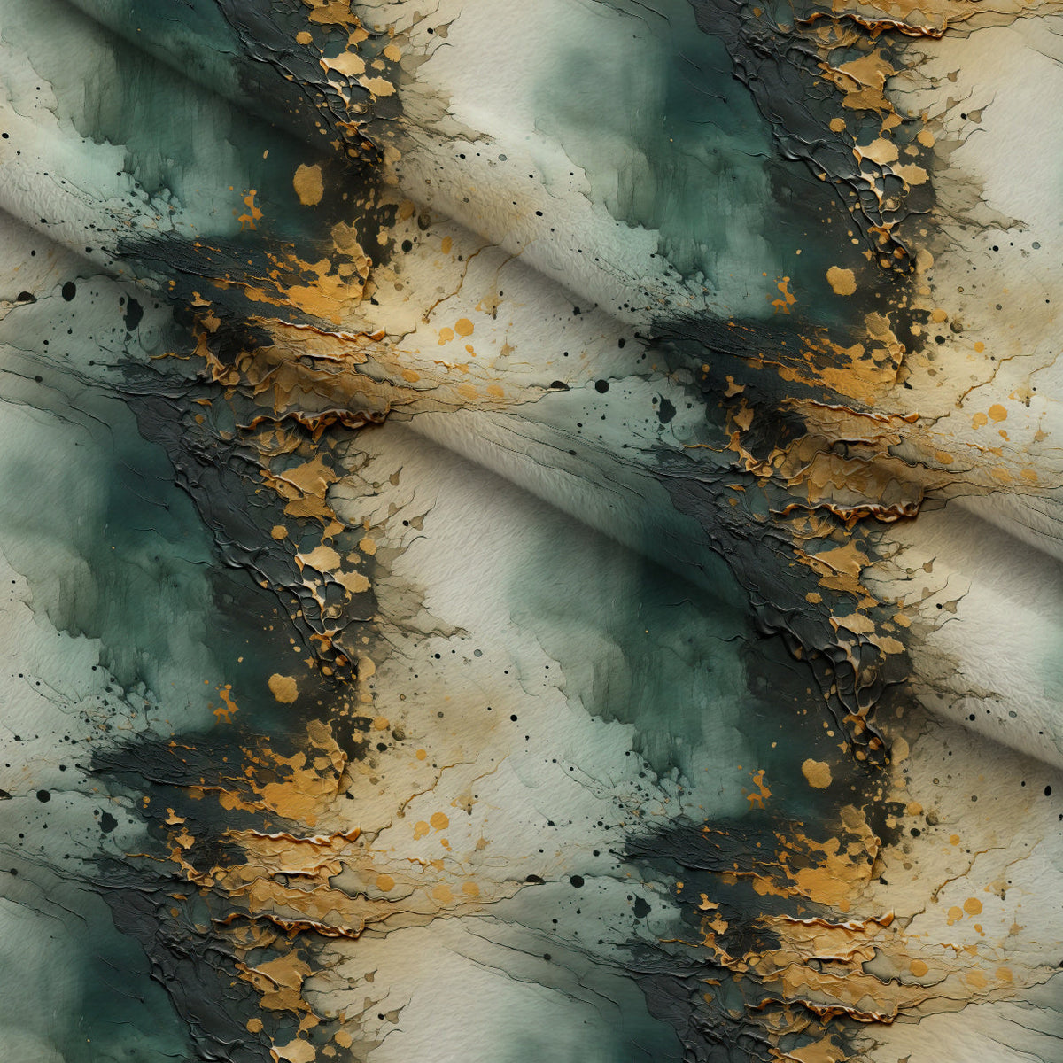 Gilded Lagoon Pattern 12 Minky Fabric