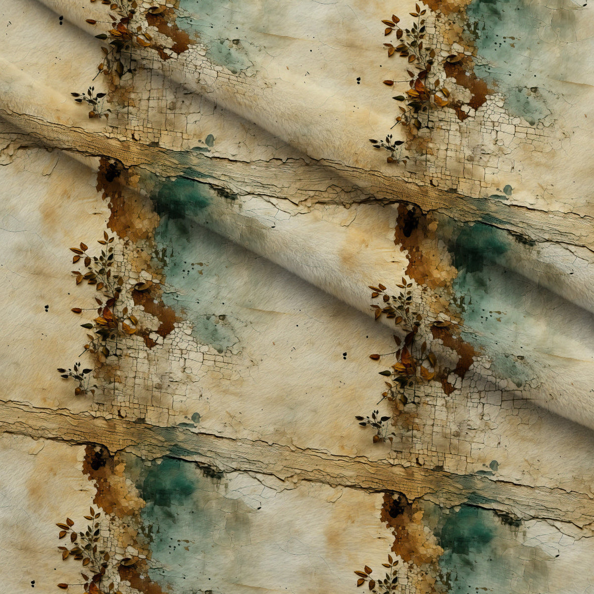 Gilded Lagoon Pattern 2 Minky Fabric
