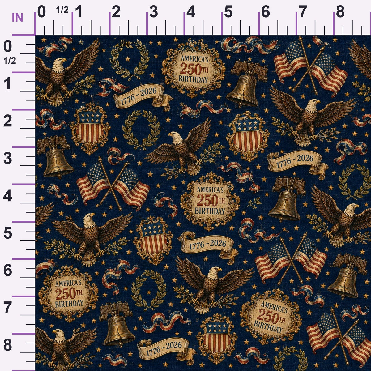 Gilded Liberty Pattern 1 Minky Fabric