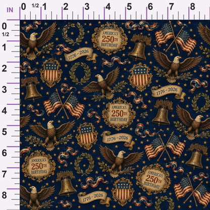 Gilded Liberty Pattern 1 Minky Fabric