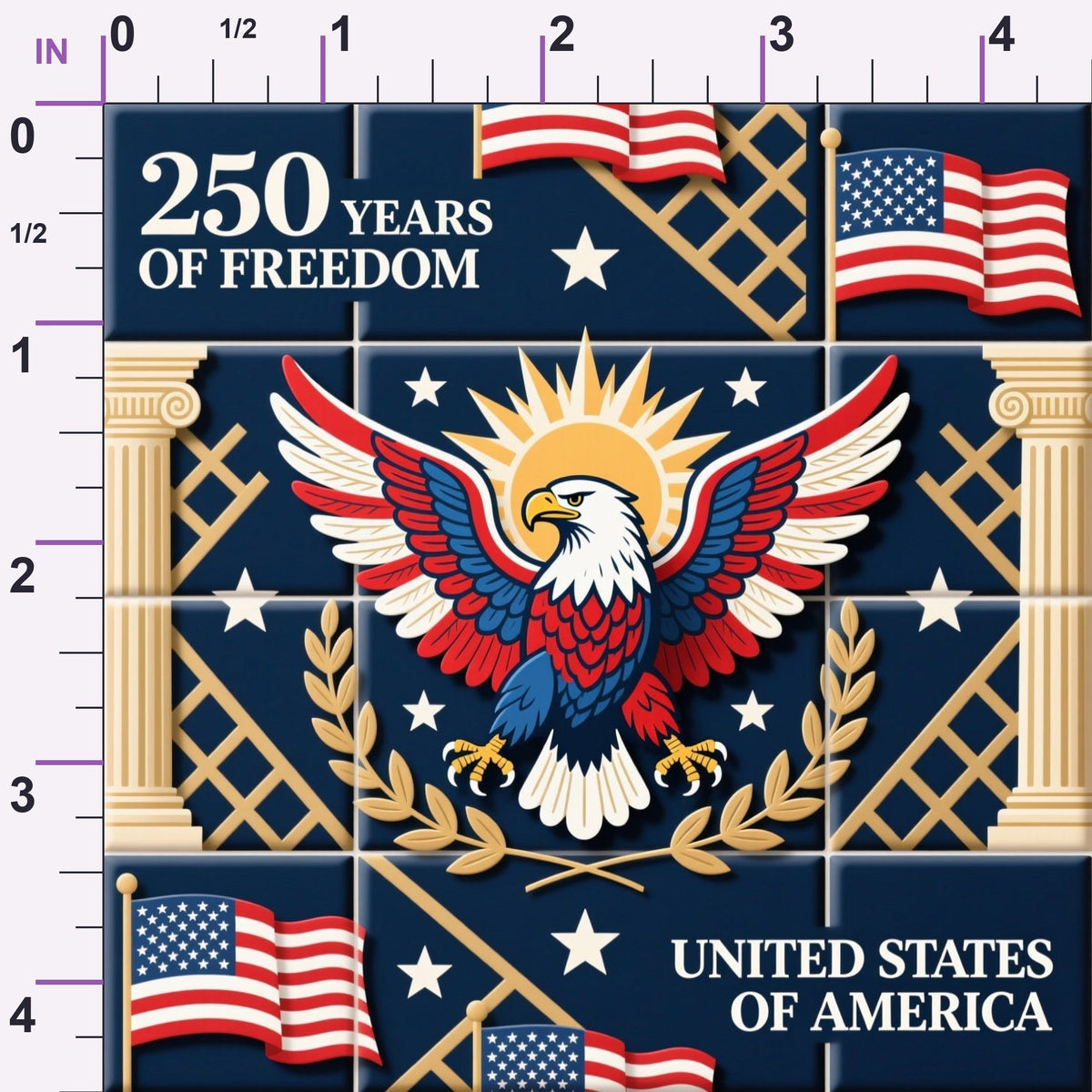 Gilded Liberty Pattern 16 Minky Fabric