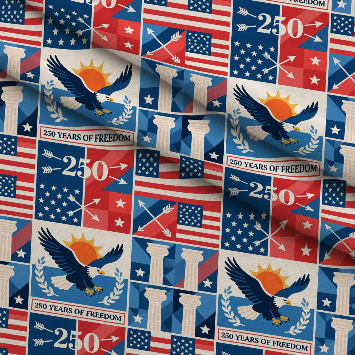 Gilded Liberty Pattern 17 Minky Fabric