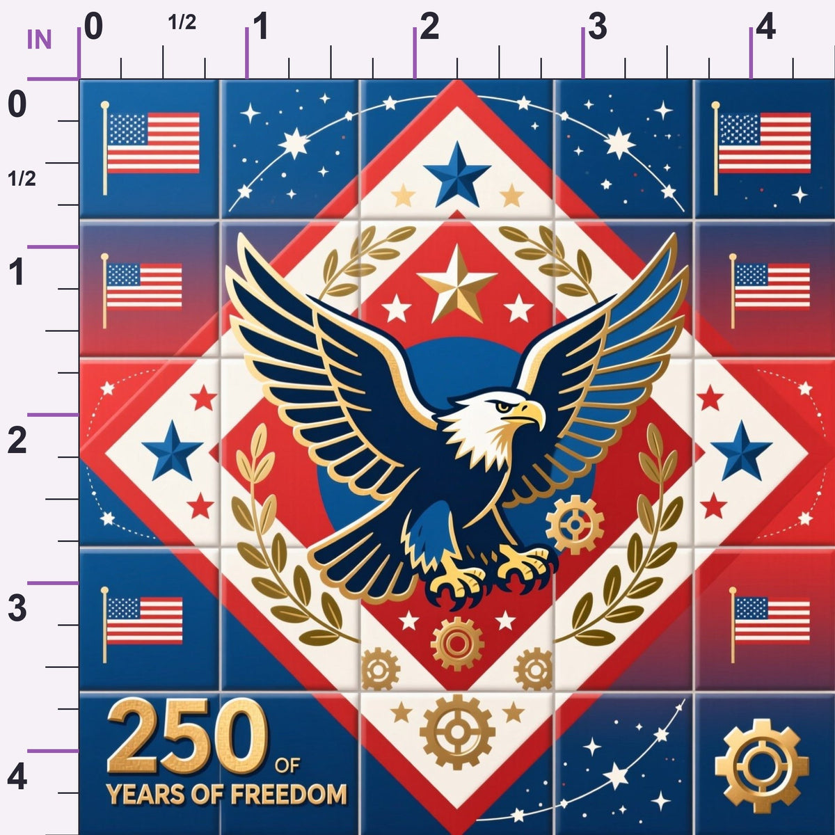 Gilded Liberty Pattern 18 Minky Fabric