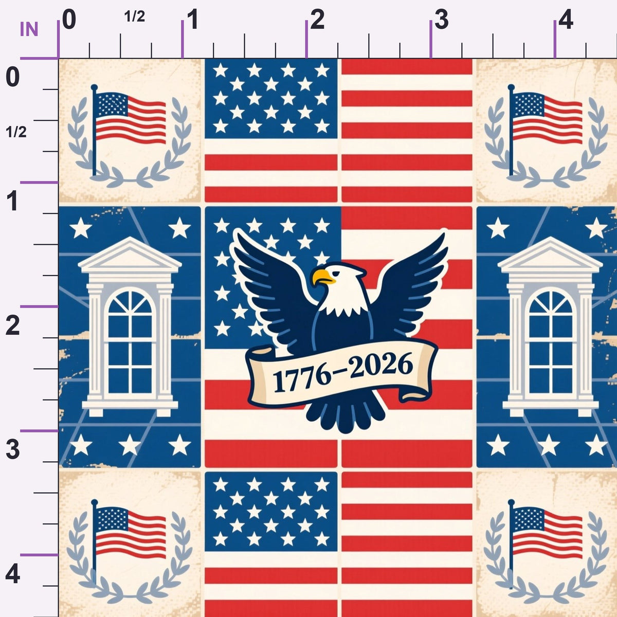 Gilded Liberty Pattern 19 Minky Fabric