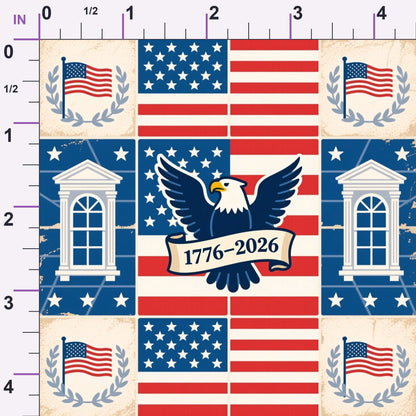 Gilded Liberty Pattern 19 Minky Fabric
