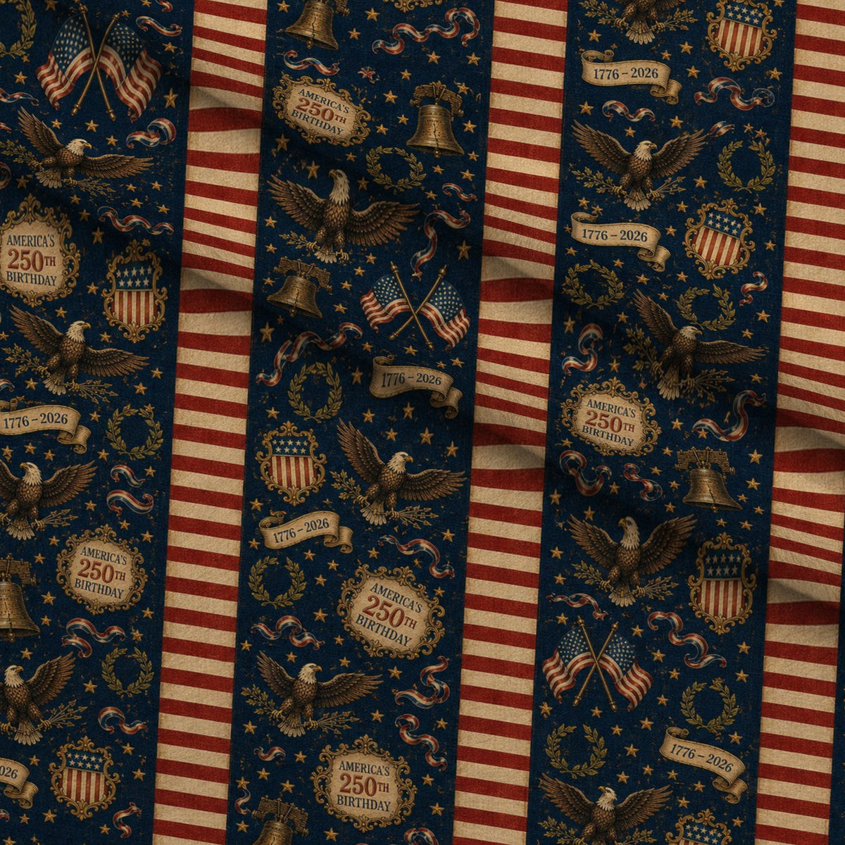 Gilded Liberty Pattern 2 Minky Fabric