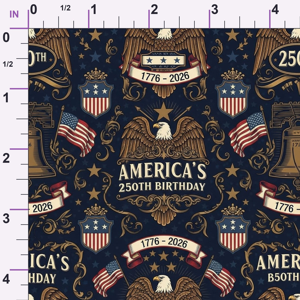 Gilded Liberty Pattern 20 Minky Fabric