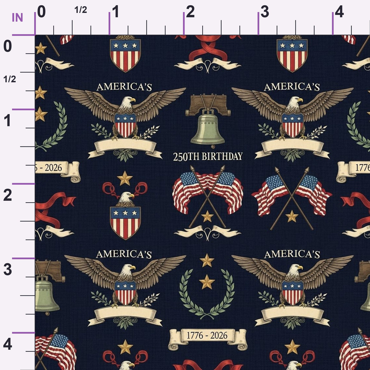 Gilded Liberty Pattern 25 Minky Fabric