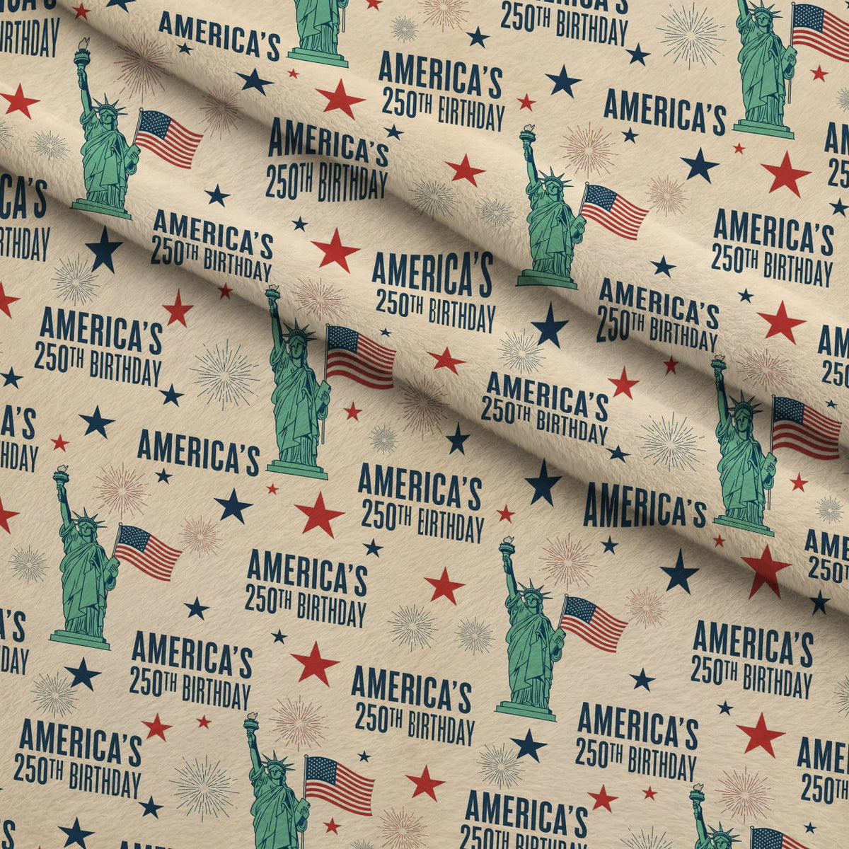 Gilded Liberty Pattern 3 Minky Fabric