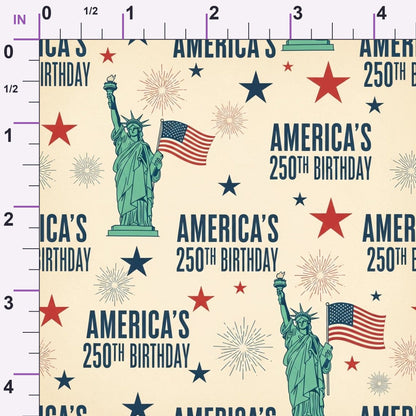 Gilded Liberty Pattern 3 Minky Fabric