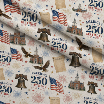 Gilded Liberty Pattern 4 Minky Fabric