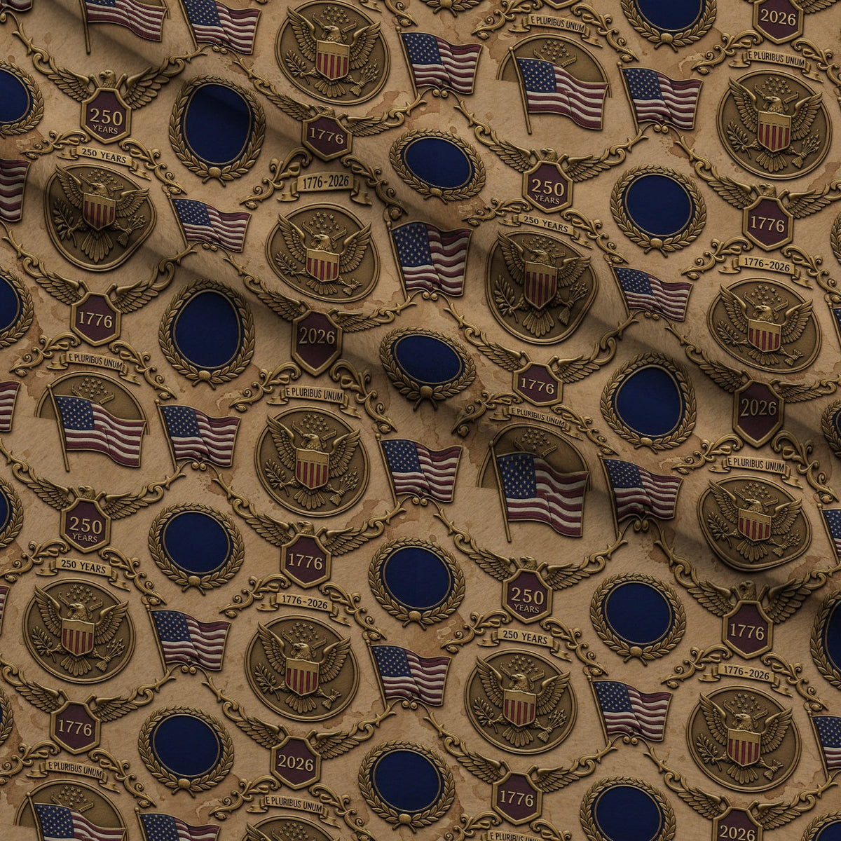 Gilded Liberty Pattern 6 Minky Fabric