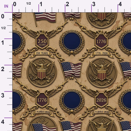 Gilded Liberty Pattern 6 Minky Fabric