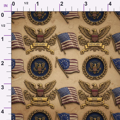 Gilded Liberty Pattern 7 Minky Fabric