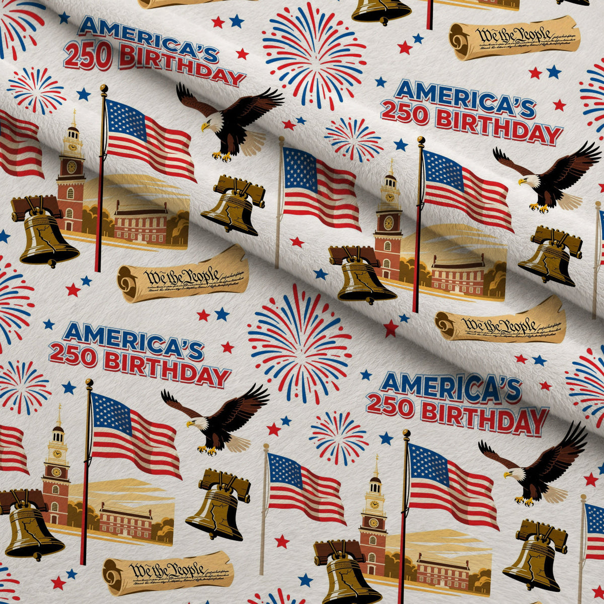 Gilded Liberty Pattern 9 Minky Fabric