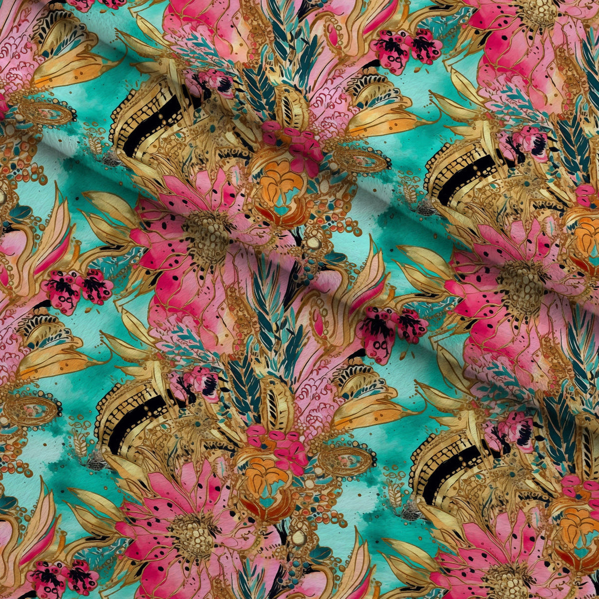 Gilded Menagerie Pattern 15 Minky Fabric