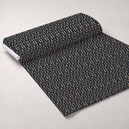 Gilded Midnight Tulips Pattern 4 Minky Fabric