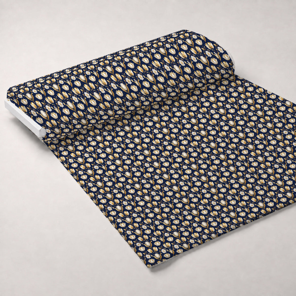 Gilded Midnight Tulips Pattern 5 Minky Fabric