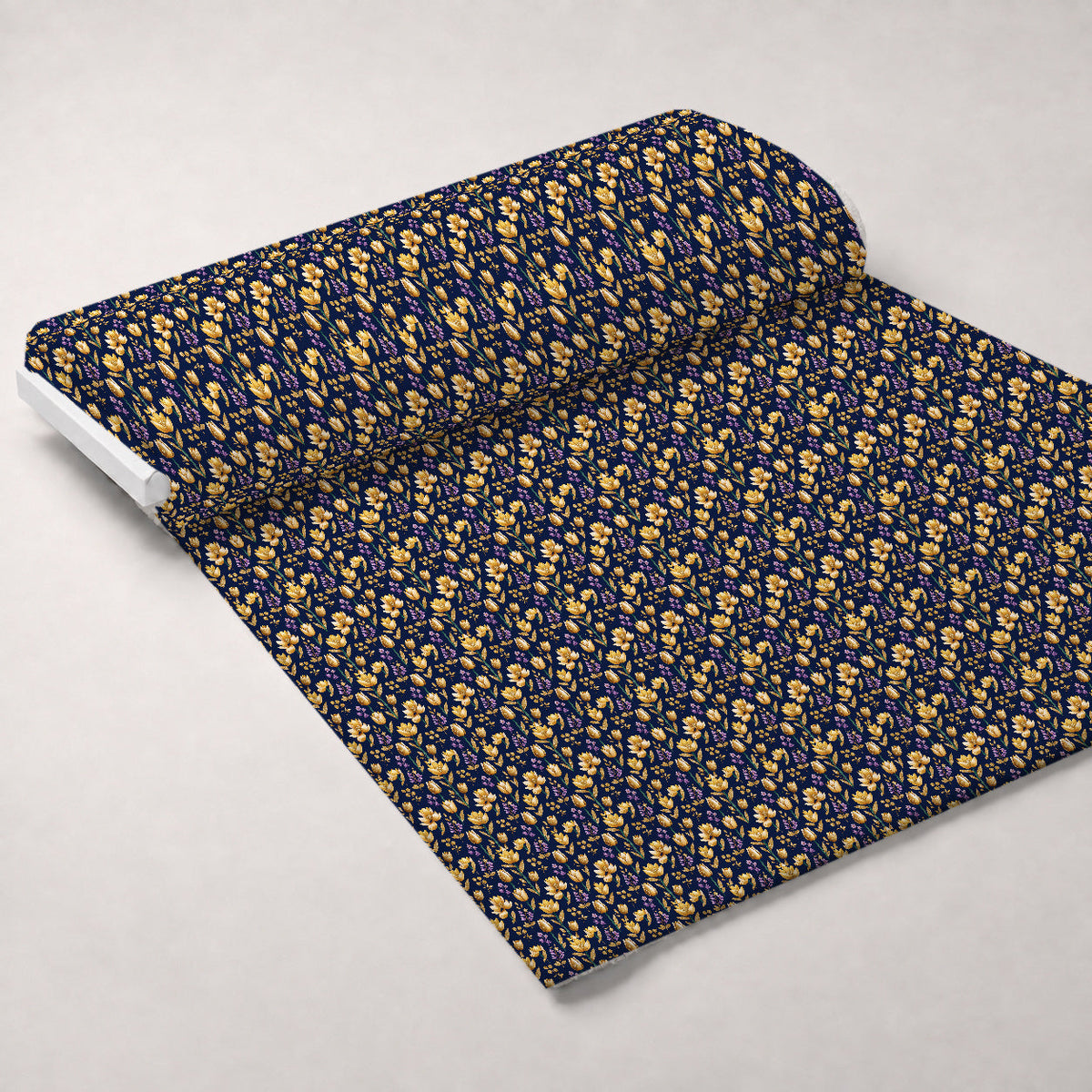 Gilded Midnight Tulips Pattern 6 Minky Fabric
