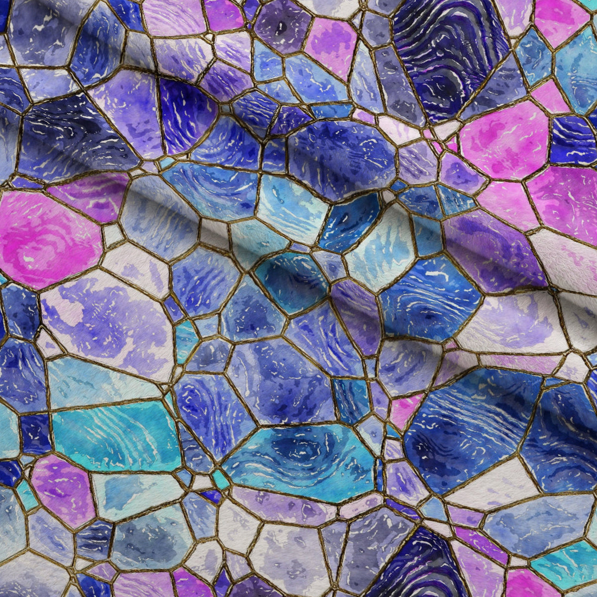 Gilded Mosaic Pattern 1 Minky Fabric